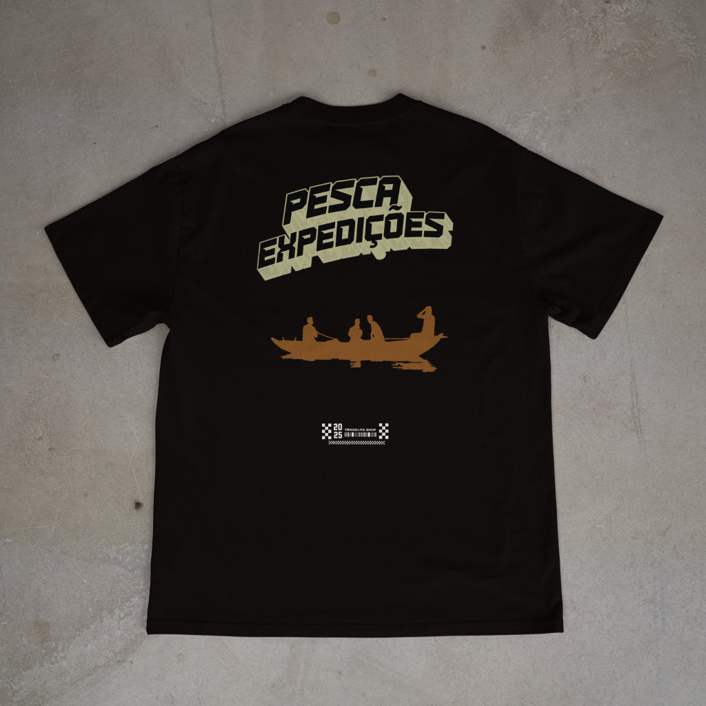 CAMISETA PESCA EXPEDIÇÕES | ESTAMPA NAS COSTAS