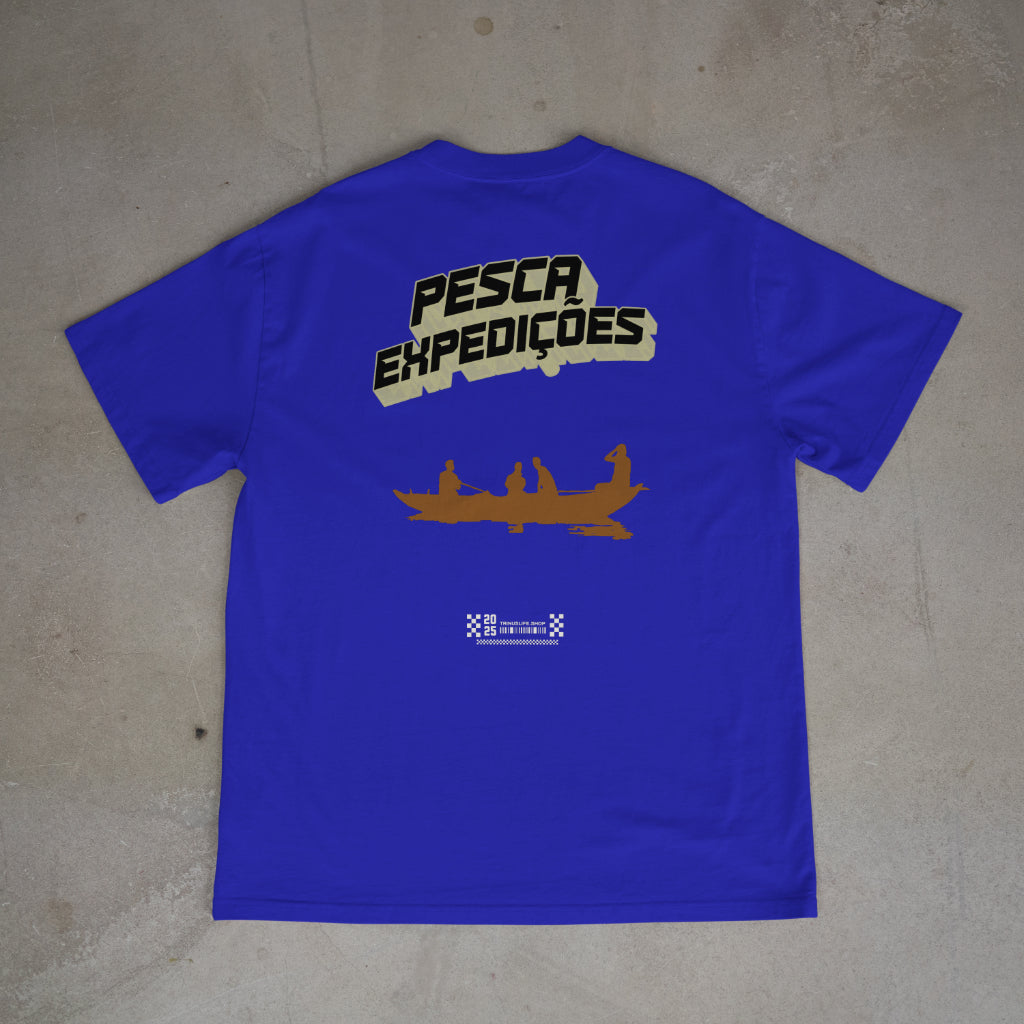 CAMISETA PESCA EXPEDIÇÕES | ESTAMPA NAS COSTAS