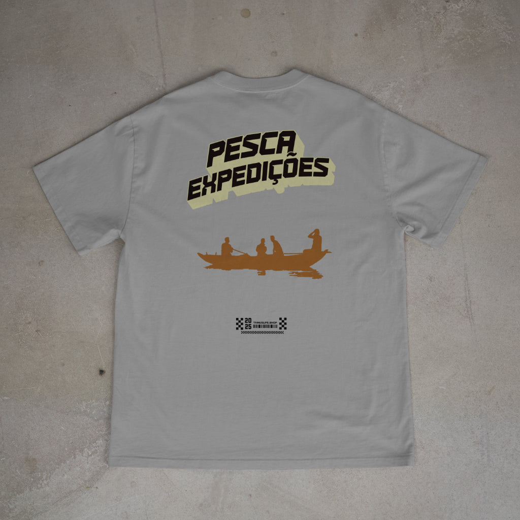 CAMISETA PESCA EXPEDIÇÕES | ESTAMPA NAS COSTAS